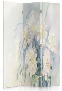 Ozdobný paraván Kytice Květiny Pastel - 110x170 cm, třídílný, klasický paraván