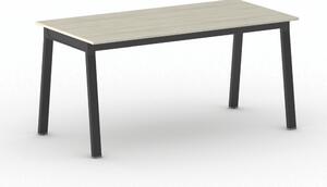 Jednací kancelářský stůl PRIMO BASIC, 160x80 cm, černá podnož, dub přírodní