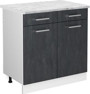 Spodní skříňka kuchyňské linky Vicco R-Line Černý beton 80 cm PD Mramor, Model 47629