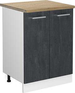Spodní skříňka kuchyňské linky Vicco R-Line Černý beton 60 cm PD Dub, Model 47505