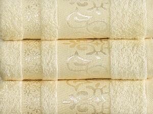 XPOSE® Bambusový ručník CATANIA - krémový 50x90 cm