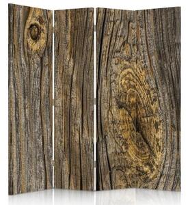 Ozdobný paraván, Uzlové desky - 145x170 cm, čtyřdílný, klasický paraván