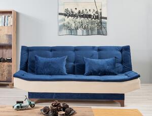Atelier del Sofa 3-místná pohovka Kelebek - Blue, Cream, Modrá, Krémová