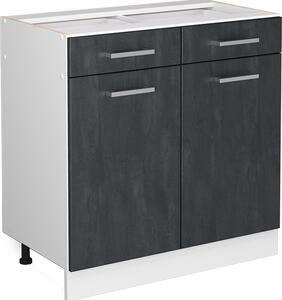Spodní skříňka kuchyňské linky Vicco R-Line Černý beton 80 cm bez pracovní desky, Model 47626