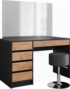 Toaletní stolek Vicco Sherry Antracit/zlatý dub 120 x 75 cm se zrcadlem a stoličkou, Model 52028