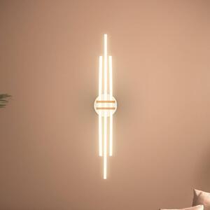 Briloner LED stropní svítidlo Tinka, světle šedá/hnědá, délka 98 cm, Hliník / šedá / zinek, Obývací pokoj / jídelna, kov, Moderní