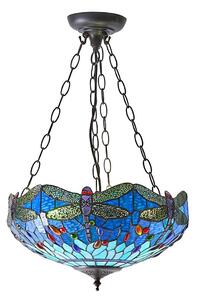 Endon 64075 - Lustr na řetězu Tiffany DRAGONFLY 3xE27/60W/230V pr. 41 cm