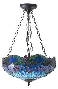 Endon 64075 - Lustr na řetězu Tiffany DRAGONFLY 3xE27/60W/230V pr. 41 cm
