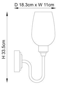 Endon 103316 - Nástěnné svítidlo STOURTON 1xE14/6W/230V lesklý chrom