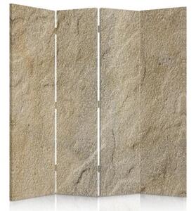 Ozdobný paraván, Pískovec - 145x170 cm, čtyřdílný, klasický paraván