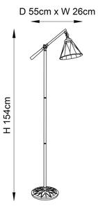 Endon 74355 - Stojací lampa Tiffany DARK STAR 1xE14/40W/230V