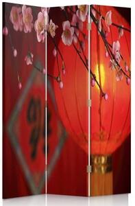 Ozdobný paraván Japonsko Cherry Blossom - 110x170 cm, třídílný, klasický paraván