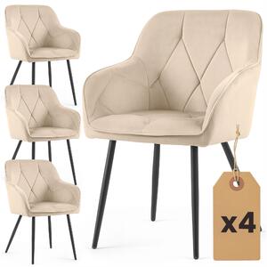 Set 4 ks jídelních židlí Damanto (béžová). Akce -15%
