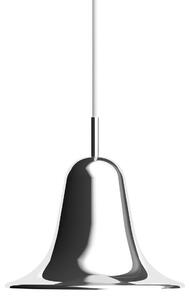 Verpan VERPAN závěsné světlo Pantop, chrom, Ø 23 cm, kov, E14, stmívatelný, Chrom / stříbro, Obývací pokoj / jídelna, kov, Design