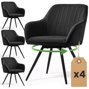 Set 4 ks jídelních židlí Tornato (černá). Akce -16%