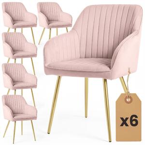 Set 6 ks jídelních židlí Foraccia (pudrová). Akce -15%