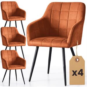 Set 4 ks jídelních židlí Luxembourg (měděná + černá)