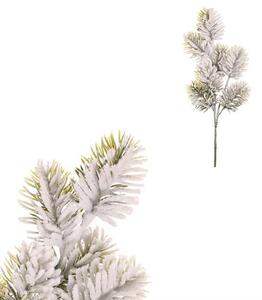 Zasněžená umělá smrková větvička, 13 x 36 cm