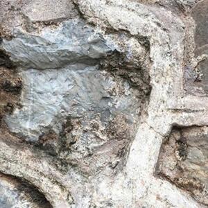 Ozdobný paraván, Šedá kamenná zeď - 145x170 cm, čtyřdílný, klasický paraván
