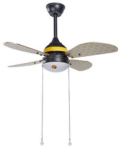 Stropní ventilátor se světlem DOLORES LED Žlutá