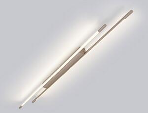 Helestra LED stropní svítidlo LEDA, hnědé, délka 150 cm, stmívatelné, stmívatelný, Hnědá / rez, Pracovna / kancelář, Hliník