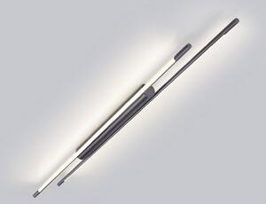 Helestra LED stropní svítidlo LEDA, titanově šedé, 150 cm, stmívatelné, stmívatelný, Hliník / šedá / zinek, Pracovna / kancelář, Hliník