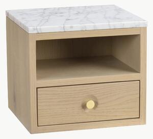 Nástěnný noční stolek s mramorovou deskou Whitmore