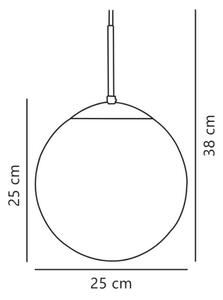 Nordlux - Lustr na lanku CAFE 1xE27/25W/230V pr. 25 cm