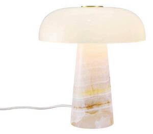 DFTP by Nordlux Stolní lampa Glossy, růžová/bílá, výška 24 cm, mramor/sklo, Fialová / růžová / barva růže, Obývací pokoj / jídelna, Kámen, Skandinávský