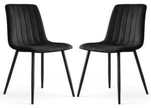 Set 2 ks jídelních židlí Lingoo (černá). Akce -15%