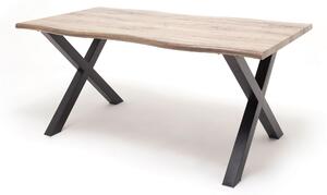 JÍDELNÍ STŮL, černá, barvy dubu, 200/77/100 cm Ti'me