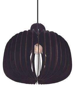 Nordlux Závěsné světlo Hazo, Ø 43 cm, černé, dřevo, stmívatelný, Obývací pokoj / jídelna, Dřevo, Skandinávský