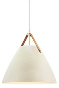 DFTP by Nordlux Závěsné světlo Strap, písková barva, Ø 36 cm, kov/kůže, stmívatelný, Krémová / jantar, Obývací pokoj / jídelna, Textil / tkanina / hedvábí, Skandinávský