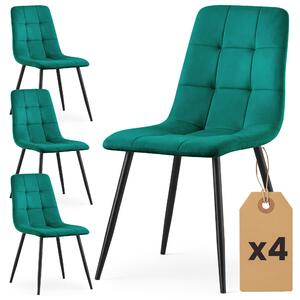 Set 4 ks jídelních židlí Nairobi (tmavě zelená)