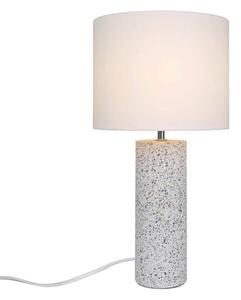 Nordlux Stolní lampa Antiga, bílá, výška 50 cm, látka/kámen, Bílá / opál, Obývací pokoj / jídelna, Kámen, Skandinávský