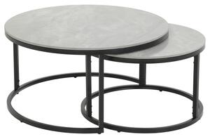 Konferenční stolek LUIS šedá/černá, set 2 ks