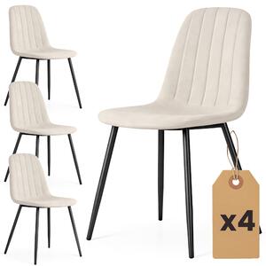 Set 4 ks jídelních židlí Lumbo (béžová). Akce -13%