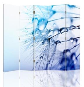 Ozdobný paraván Modré dmychadlo - 180x170 cm, pětidílný, klasický paraván