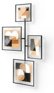 Leskle černý kovový/skleněný rámeček na zeď 57x99 cm Flute – Umbra