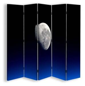 Ozdobný paraván Moon Black - 180x170 cm, pětidílný, klasický paraván