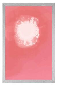 Plakát růžovo-bílá abstrakce
