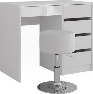 Toaletní stolek Vicco Sherry Bílá/bílý vysoký lesk 89.8 cm s stoličkou, Model 57696