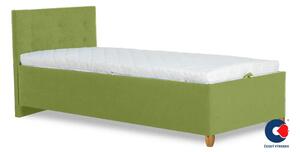 Postel ALMA s lamelovým roštem 2, 200x80, zelená (č.29/nohy buk)