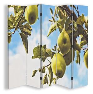 Ozdobný paraván Ovoce Listnatý strom - 180x170 cm, pětidílný, klasický paraván