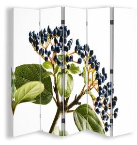Ozdobný paraván Rostliny Příroda - 180x170 cm, pětidílný, klasický paraván