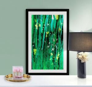 Plakát s paspartou zelené kouzlo květin