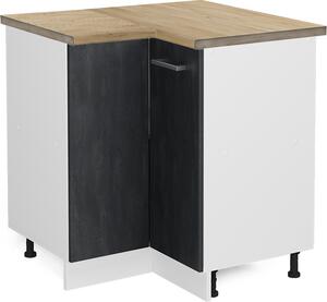 Rohová skříňka Vicco R-Line Černý beton 75.6 cm PD Dub, Model 47633