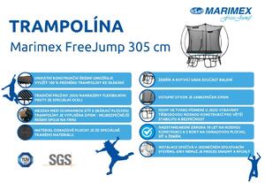 Marimex | Trampolína Marimex FreeJump 305 cm (ochranná síť + schůdky + kotvící sada ZDARMA) + Vířivý bazén MSPA Otium M-OT061 | 19900171