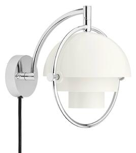 GUBI Gubi Nástěnné světlo Multi-Lite, bílé, kov, G9, stmívatelný, Bílá / opál, Obývací pokoj / jídelna, Mosaz, Design