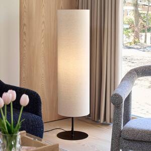 Hübsch Stojací lampa Sable, písková barva, výška 120 cm, textil, Krémová / jantar, Obývací pokoj / jídelna, Textil / tkanina / hedvábí, Design